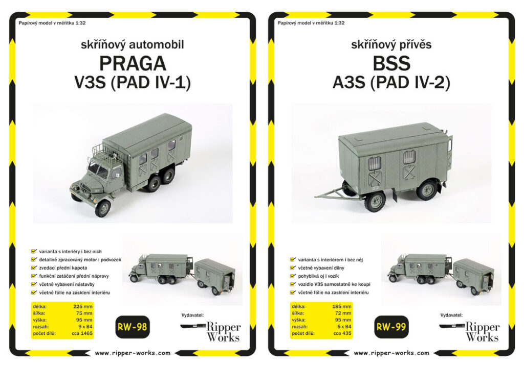 Praga V3S PAD IV-1 i przyczepa BSS A3S PAD IV-2 od RipperWorks