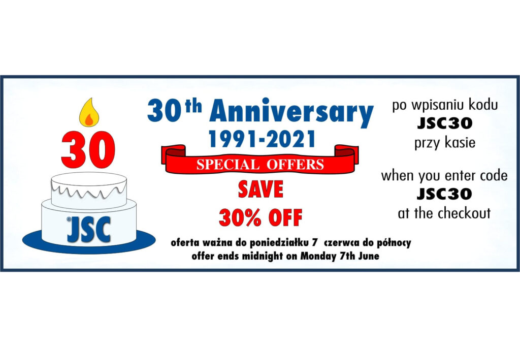 30% rabatu z okazji 30-lecia wydawnictwa JSC