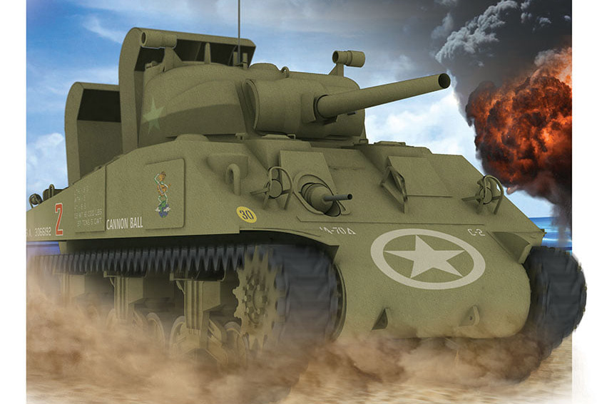 Czołg M4 Sherman z wydawnictwa Sklej Model