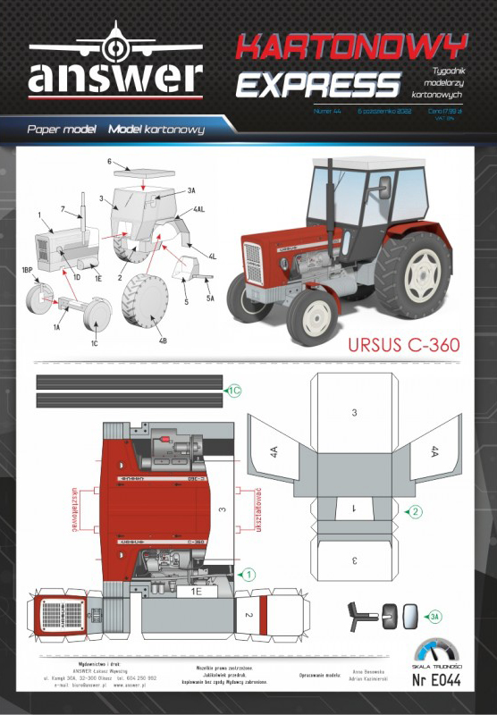 Ursus C 360 Z Serii Kartonowy Express Modele Z Kartonu