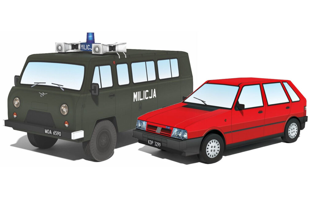 Fiat Uno II i UAZ Milicja z serii Kartonowy Express